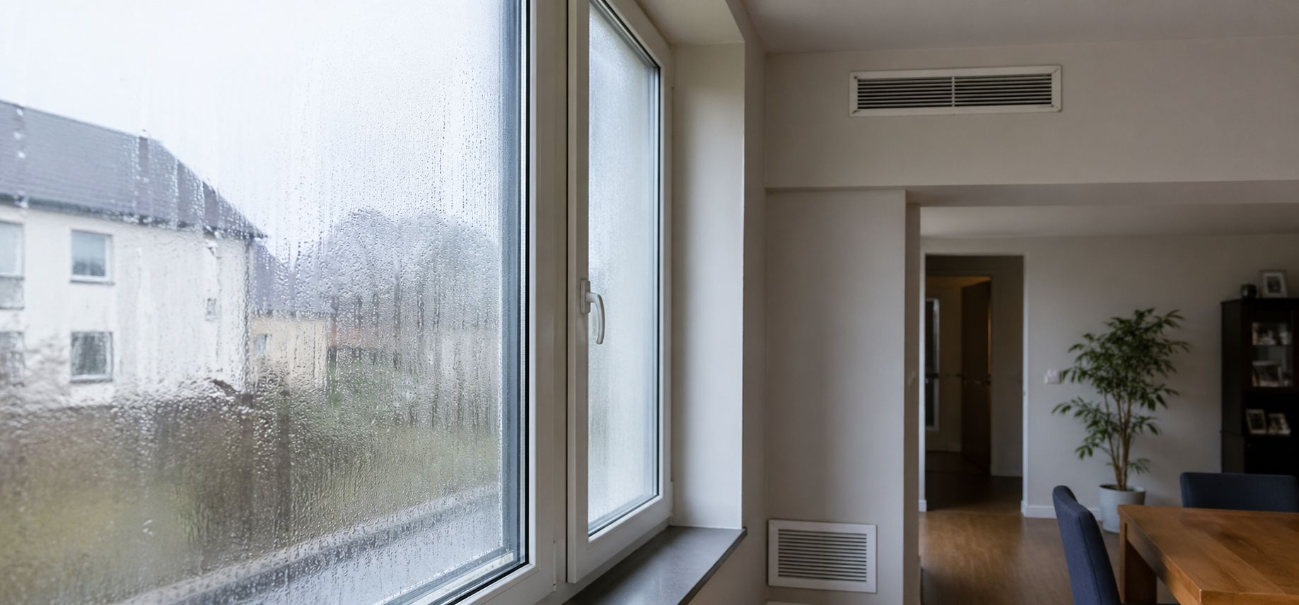 Pleśń i zła wentylacja w budynku.